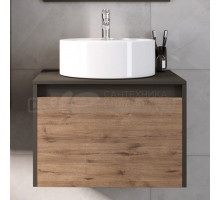 Тумба с раковиной Grossman Смарт 60 веллигтон, графит