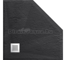 Поддон для душа Vincea VST-4SP1010A антрацит, с сифоном