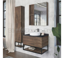 Мебель для ванной Comforty Порто 75 подвесная, дуб темно-коричневый