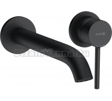 Смеситель для раковины Kludi Bozz 382453976 матовый черный, с внутренней частью