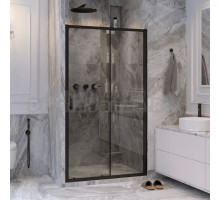 Душевая дверь в нишу Ambassador Forsa 17021216AB 100 см, профиль черный, стекло прозрачное