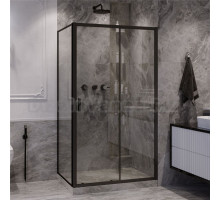 Душевой уголок Ambassador Forsa 17021217AB-90AB 110х90 см, профиль черный, стекло прозрачное