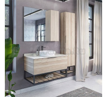 Мебель для ванной Comforty Порто 90 подвесная, дуб дымчатый