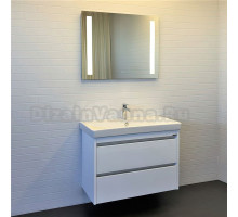 Мебель для ванной Comforty Дублин 89 подвесная, белый глянец