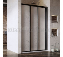 Душевая дверь в нишу Ravak Supernova ASDP3-130 Pearl, 200, профиль черный