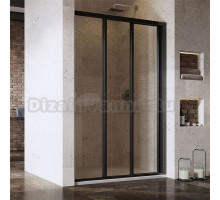 Душевая дверь в нишу Ravak Supernova ASDP3-130 Transparent, 200, профиль черный