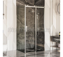 Душевой уголок Ambassador Benefit 19021102HX-80HX 130х80 см, профиль хром, стекло прозрачное