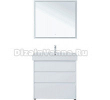 Мебель для ванной Aquanet Nova Lite 85 напольная, белая, 3 ящика