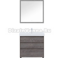 Мебель для ванной Aquanet Nova Lite 85 напольная, дуб рошелье, 3 ящика