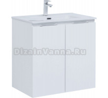 Тумба с раковиной Aquanet Алвита 70 подвесная, белая матовая
