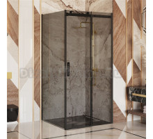 Душевой уголок Ambassador Benefit 19022201HBB-110HBB 120х110 см, профиль черный, стекло тонированное