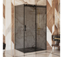 Душевой уголок Ambassador Benefit 19022202HBB-110HBB 130х110 см, профиль черный, стекло тонированное