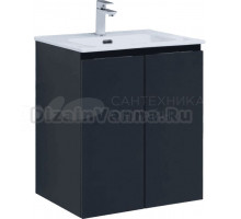 Тумба с раковиной Aquanet Алвита 60 подвесная, антрацит