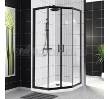 Душевой уголок BelBagno Uno 195 P 2 90 C Nero профиль черный, стекло прозрачное