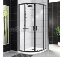 Душевой уголок BelBagno Uno-195 R 2 100 C Nero профиль черный, стекло прозрачное