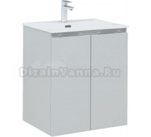 Тумба с раковиной Aquanet Алвита 60 подвесная, серая
