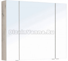 Зеркало-шкаф Aquanet Алвита 90 дуб веллингтон белый