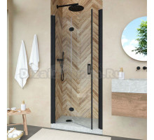 Душевая дверь в нишу Vegas Glass GPS Novo 100 02М 01 L профиль черный матовый