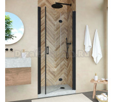 Душевая дверь в нишу Vegas Glass GPS Novo 100 02М 01 R профиль черный матовый