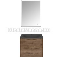 Мебель для ванной Vincea Paola 60 дуб винтаж, черная раковина