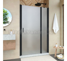 Душевая дверь в нишу Vegas Glass EP-F-1 Novo 105 02М 10 R профиль черный матовый, стекло сатин