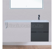 Тумба с раковиной Aquanet Алвита 48 серый антрацит R