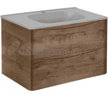 Тумба с раковиной Vincea Paola 80 дуб винтаж, серая раковина