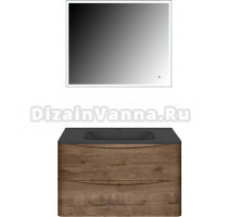 Мебель для ванной Vincea Paola 80 дуб винтаж, черная раковина