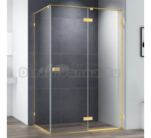 Душевой уголок Cezares Bellagio BELLAGIO-AH-1-140/90-C-BORO 140х90, брашированное золото