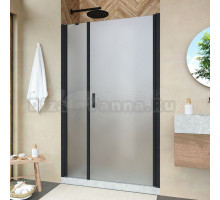 Душевая дверь в нишу Vegas Glass EP-F-2 Novo 175 02М 10 R профиль черный матовый, стекло сатин