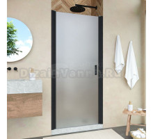 Душевая дверь в нишу Vegas Glass EP Novo 80 02М 10 профиль черный матовый, стекло сатин