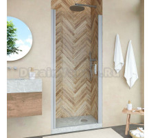 Душевая дверь в нишу Vegas Glass EP Novo h2000 85 07 01 профиль матовый хром, стекло прозрачное