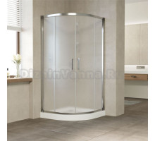 Душевой уголок Vegas Glass ZS Tur Novo 120 08 10 профиль глянцевый хром, стекло сатин