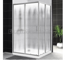 Душевой уголок BelBagno Uno UNO-195-AH-2-100/80-CH-CR стекло рифленое