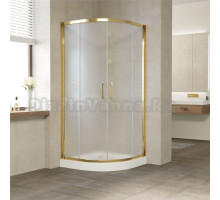 Душевой уголок Vegas Glass ZS Tur Novo 100 09 10 профиль золото, стекло сатин