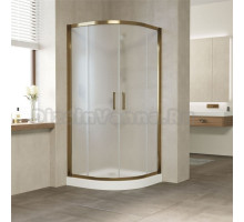 Душевой уголок Vegas Glass ZS Tur Novo 100 05 10 профиль бронза, стекло сатин