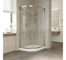 Душевой уголок Vegas Glass ZS-F Tur Novo 100*90 08 01 профиль глянцевый хром, стекло прозрачное