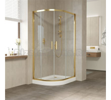 Душевой уголок Vegas Glass ZS-F Tur Novo 100*90 09 01 профиль золото, стекло прозрачное