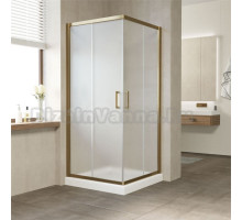 Душевой уголок Vegas Glass ZA Tur Novo 80 05 10 профиль бронза, стекло сатин