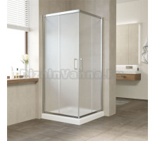 Душевой уголок Vegas Glass ZA Tur Novo 90 08 10 профиль глянцевый хром, стекло сатин