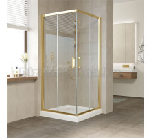 Душевой уголок Vegas Glass ZA Tur Novo 90 09 01 профиль золото, стекло прозрачное