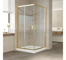 Душевой уголок Vegas Glass ZA Tur Novo 100 09 01 профиль золото, стекло прозрачное