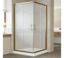 Душевой уголок Vegas Glass ZA Tur Novo 100 05 10 профиль бронза, стекло сатин