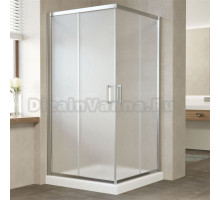 Душевой уголок Vegas Glass ZA Tur Novo 110 08 10 профиль глянцевый хром, стекло сатин