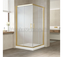 Душевой уголок Vegas Glass ZA Tur Novo 110 09 10 профиль золото, стекло сатин
