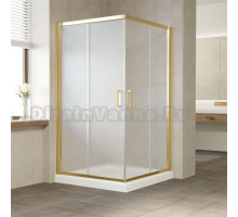 Душевой уголок Vegas Glass ZA Tur Novo 120 09 10 профиль золото, стекло сатин