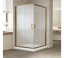 Душевой уголок Vegas Glass ZA Tur Novo 120 05 10 профиль бронза, стекло сатин