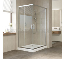 Душевой уголок Vegas Glass ZA-F Tur Novo 110*100 08 01 профиль глянцевый хром, стекло прозрачное