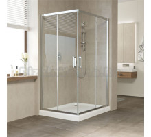 Душевой уголок Vegas Glass ZA-F Tur Novo 120*80 08 01 профиль глянцевый хром, стекло прозрачное