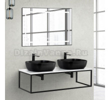 Мебель для ванной BelBagno Etna Kraft 120 столешница EK-120-2-BO, черная раковина